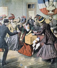 Campaign for Women's Suffrage in Belgium, 1908. Artist: Anon