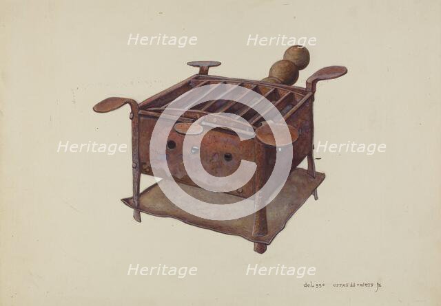 Portable Charcoal Stove, c. 1940. Creator: Ernest A Towers Jr.