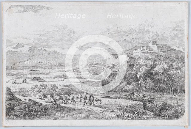 Landscape after Van der Cabel, ca. 1773. Creator: Jean-Jacques de Boissieu.