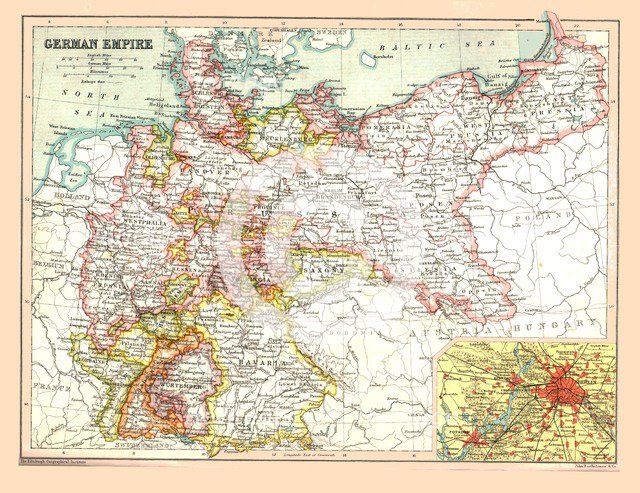 Map of the German Empire, 1902.  Creator: Unknown.