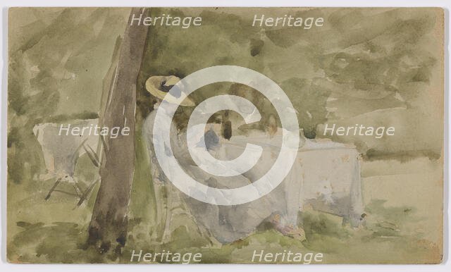 Breakfast in the Garden, 1885-1886. Creator: James Abbott McNeill Whistler.