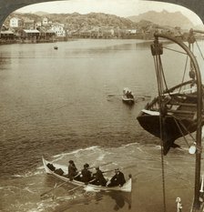 'Landing from a steamer in Arctic country, Svolvaer, Lofoten Islands, N. Norway', c1905.  Creator: Unknown.