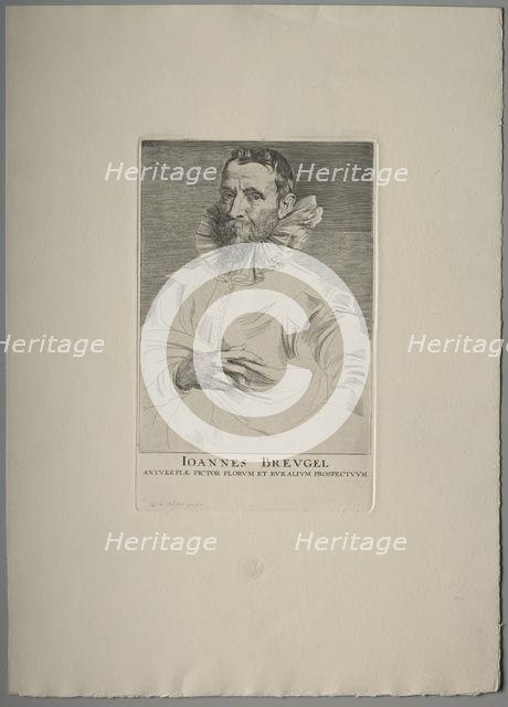 Portrait of Jan Brueghel. Creator: Anthony van Dyck (Flemish, 1599-1641).