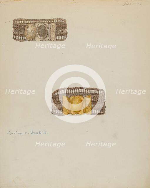 Bracelet, 1935/1942. Creator: Marion Gaskill.