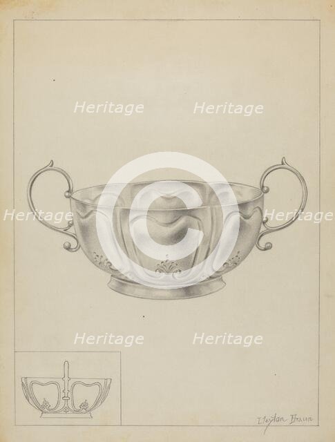 Silver Bowl, c. 1936. Creator: Clayton Braun.