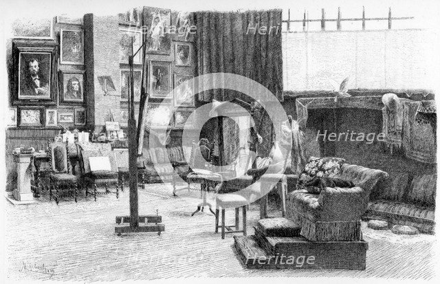 'The Studio', c1880-1882.Artist: Alexandre Cabanel