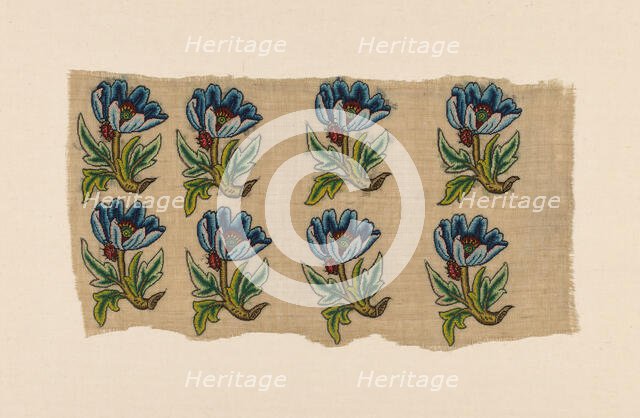 Panel of Uncut "Slip" Designs, England, 1625/75. Creator: Unknown.