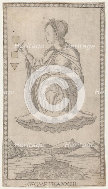 Geometry (Geometria XXIIII), 1460-70. Creator: Master of the E-Series Tarocchi.