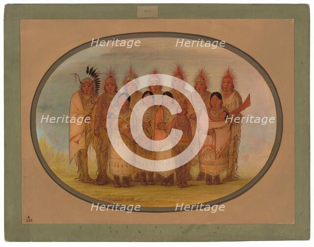 Iowa Indians Who Visited London and Paris, 1861/1869. Creator: George Catlin.