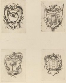 Four Emblems for the Funeral of Prince Francesco de Medici. Creator: Stefano della Bella.