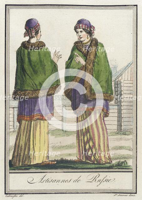 Costumes de Différents Pays, 'Artisannes de Russie', c1797. Creator: Jacques Grasset de Saint-Sauveur.