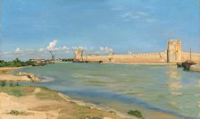 The Western Ramparts at Aigues-Mortes, 1867. Creator: Frédéric Bazille.