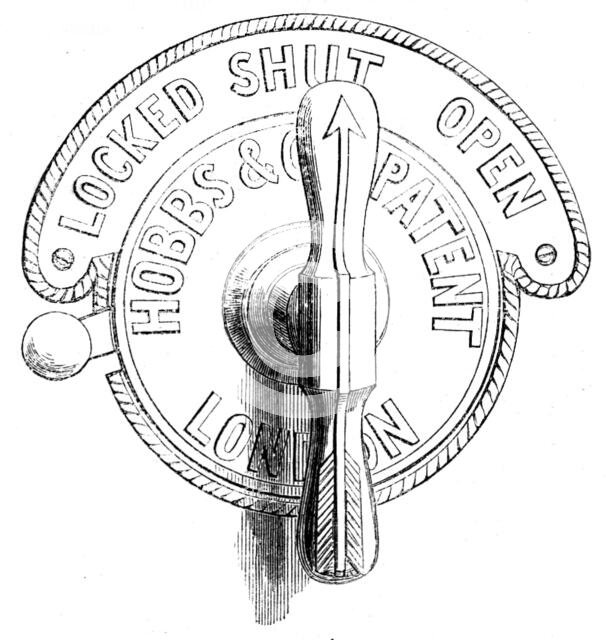 The International Exhibition: Messrs. Hobbs and Co.'s lock-indicator, 1862. Creator: Unknown.