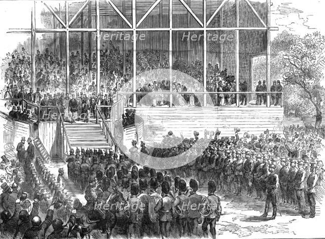 Prince Arthur at Leeds: the Prince declaring Roundhay Park open, 1872. Creator: Unknown.
