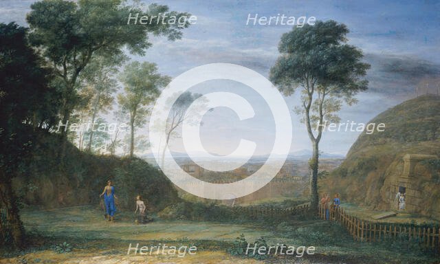 Christ Appears in front of Mary Magdalene (Noli me tangere), 1681. Creator: Claude Lorrain.