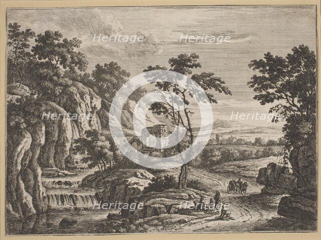 Landscape with Ruins and a Waterfall. Creator: Johann Christoph Dietzsch.