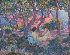 In the shade of the pines (Agay), 1905. Creator: Rysselberghe, Théo van (1862-1926).