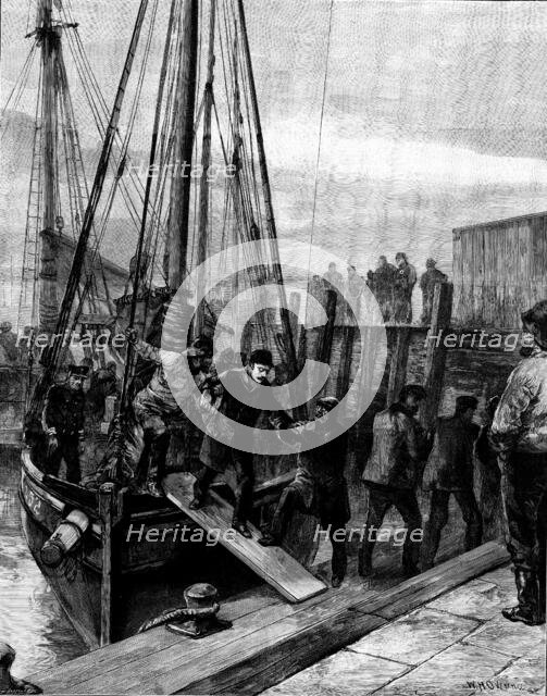 The Loss of the North German Lloyd steam-ship "Elbe," on January 30, off Lowestoft..., 1895. Creator: P Naumann.