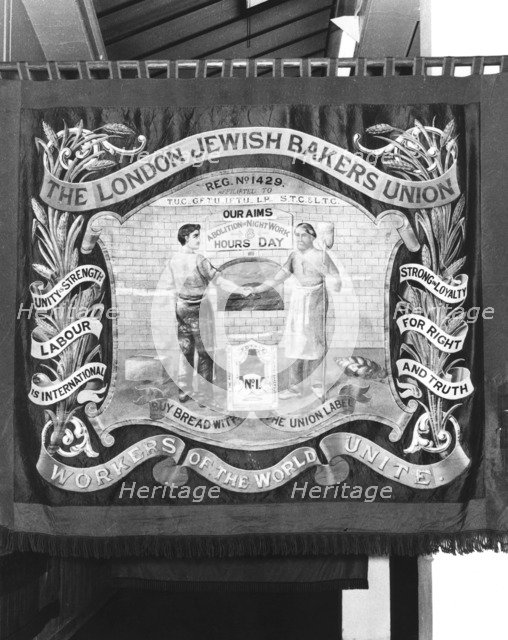 The London Jewish Bakers' Union Banner, (c1900?). Artist: Unknown