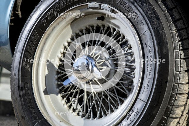 Spoked wheel of a 1961 Aston Martin DB4 GT SWB lightweight. Creator: Unknown.
