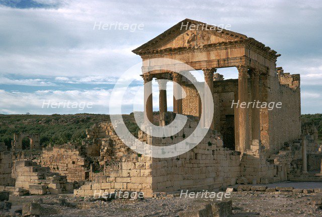 Roman capitol of Dougga, 2nd century. Artist: Unknown