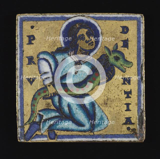 Plaque: Prudentia (Prudence), c. 1160. Creator: Unknown.