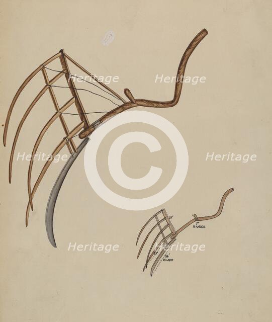 Grain Cradle, c. 1936. Creator: Roberta Elvis.