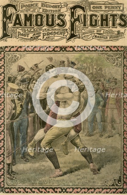 'The second fight between Bendigo and Ben Caunt', 1838 (late 19th or early 20th century).Artist: Pugnis