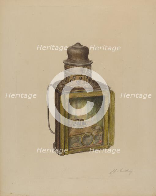 Lamp, c. 1938. Creator: John Cutting.