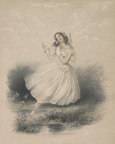Ballet dancer Carlotta Grisi (1819-1899) in La Sylphide, 1844.