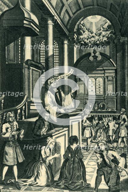 'A Church Service', c1700, (1947).  Creator: C. Bowles.