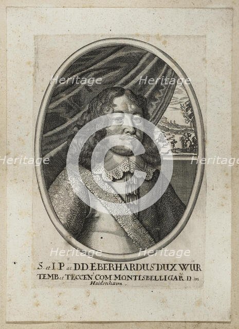 Portrait of Eberhard III, Duke of Württemberg (1614-1674). Creator: Kilian, Philipp (1628-1693).