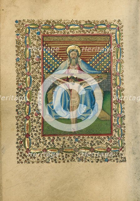 The Throne of Grace Trinity; Book of Hours, about 1460. Creator: Unknown.