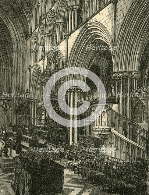 'The Choir of Worcester Cathedral', 1898. Creator: Unknown.