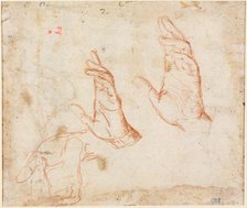 Study of Hands (verso), c. 1590. Creator: Camillo Procaccini (Italian, 1546-1629).