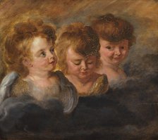 Three angel heads in the clouds. Creator: Rubens, Pieter Paul (1577-1640).