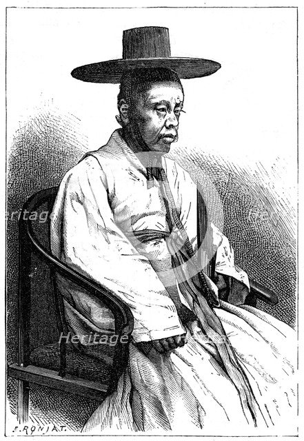 Korean man, 19th century. Artist: E Ronjat
