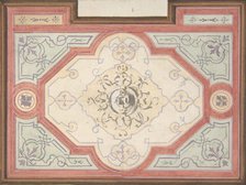 Design for the decoration of a ceiling, 1830-97. Creators: Jules-Edmond-Charles Lachaise, Eugène-Pierre Gourdet.