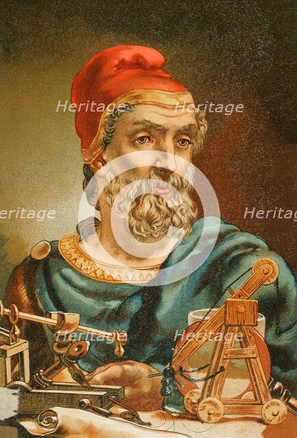 Archimedes, (287 BC - 212 BC), Ancient Greek mathematician and inventor, 1882.  Creator: Unknown.