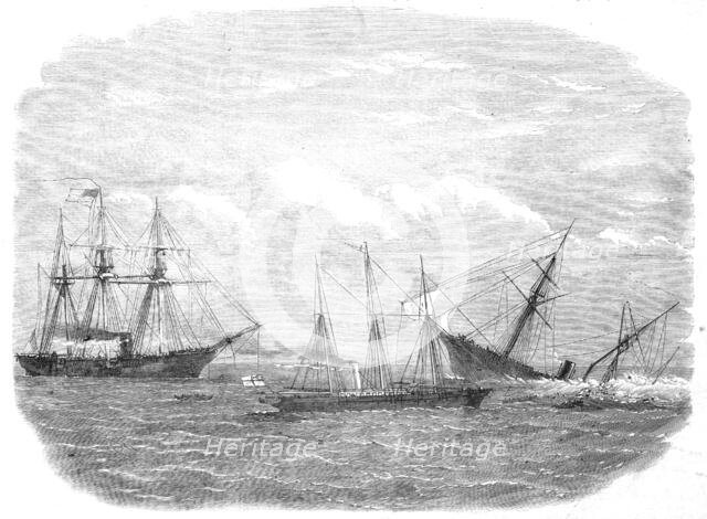 The Deerhound rescuing a portion of the crew of The Alabama, 1864. Creator: Unknown.