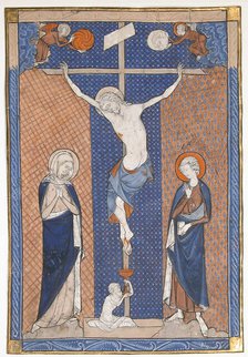 Manuscript Leaf with the Crucifixion, from a Missal, French, ca. 1270-80. Creator: Unknown.