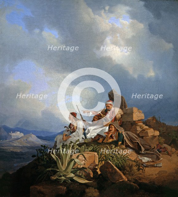 Armatoles near Athens, 1829. Artist: Hess, Peter von (1792–1871)