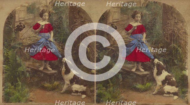 Dining Out, and Nothing for the Waiter, about 1860. Creator: London Stereoscopic & Photographic Co.