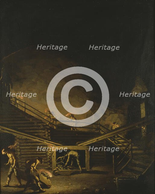 "Falcon Steps" at the Falun Copper Mine, c18th century. Creator: Per Hillestrom.