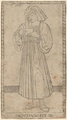 Merchadante (Merchant), c. 1465. Creator: Master of the E-Series Tarocchi.