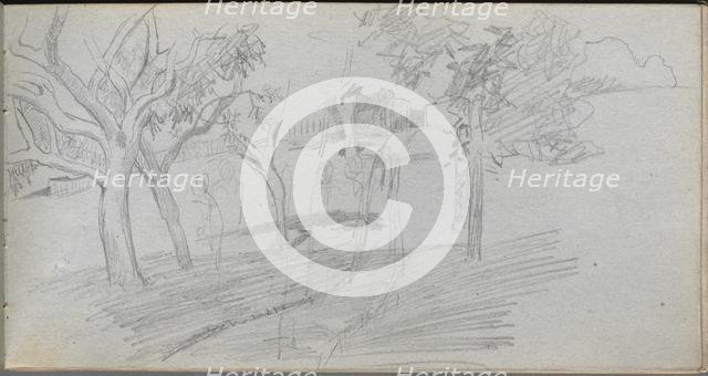 Sketchbook, page 74: Landscape Study. Creator: Ernest Meissonier (French, 1815-1891).