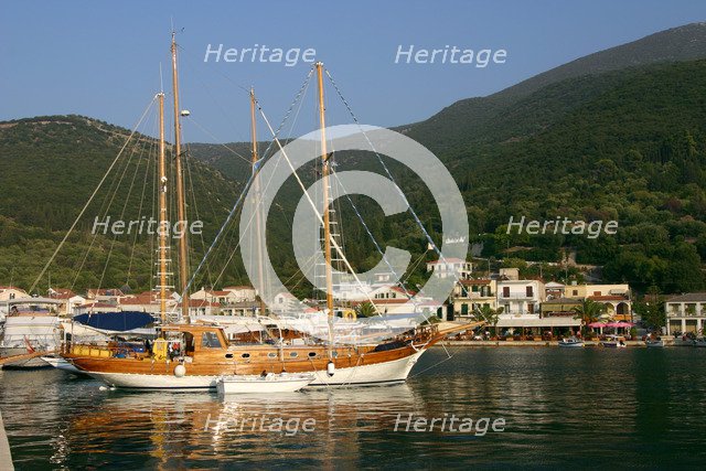 Sailing boat off Sami, Kefalonia, Greece