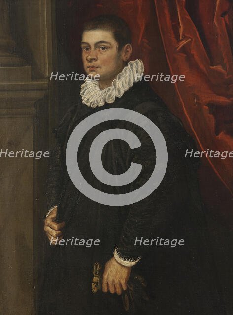 Portrait of a Young Man, possibly G. Pesaro, c17th century. Creator: Domenico Tintoretto.