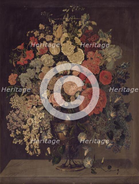 A large vase with flowers, 1821. Creator: Carl Christian Seydewitz.