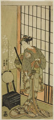 The Actor Segawa Kikunojo II as Princess Hitomaru (Hitormaru Hime) (?) in the Play...,  c. 1769. Creator: Ippitsusai Buncho.